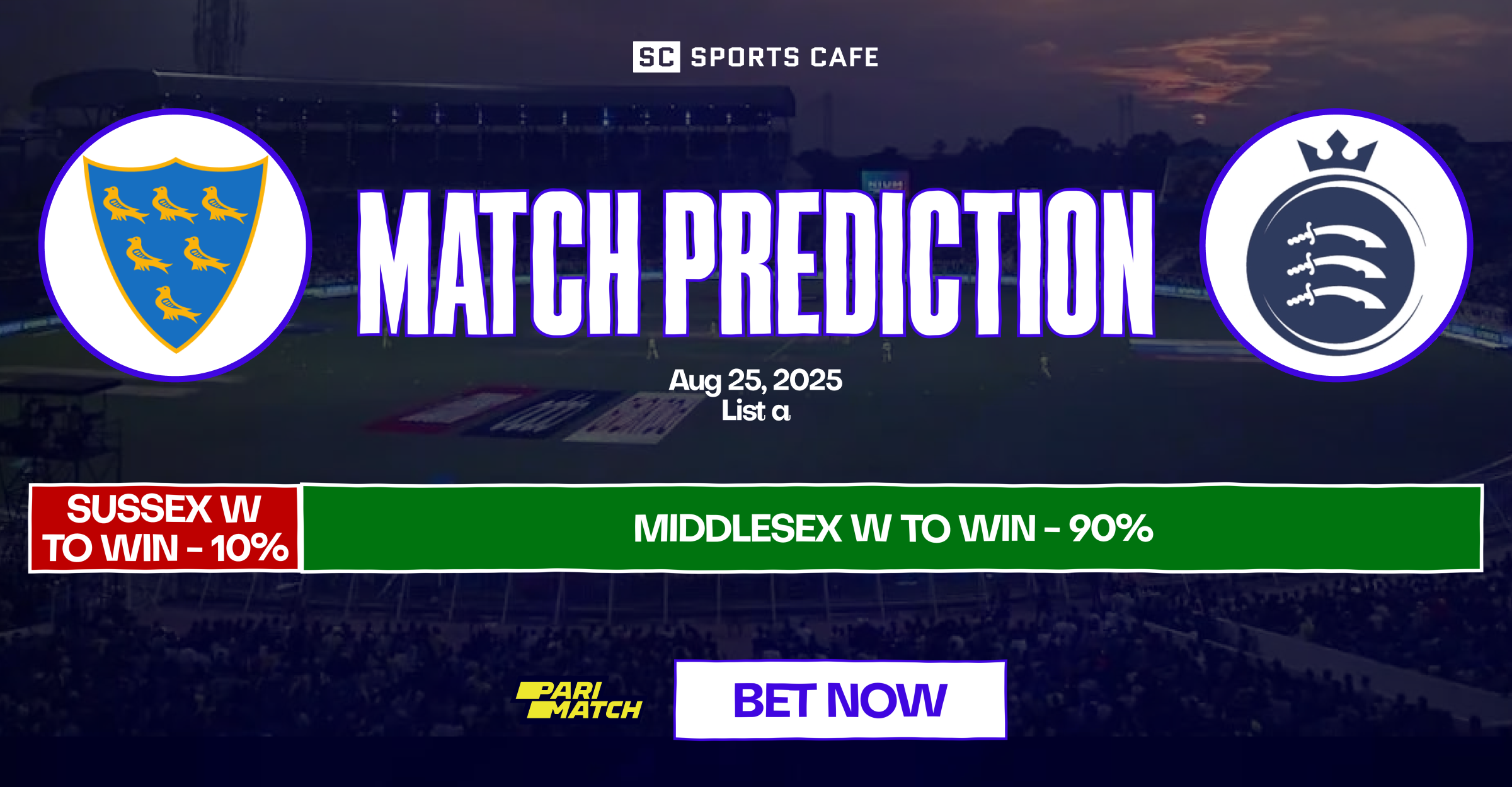 Middlesex Women vs Sussex Women